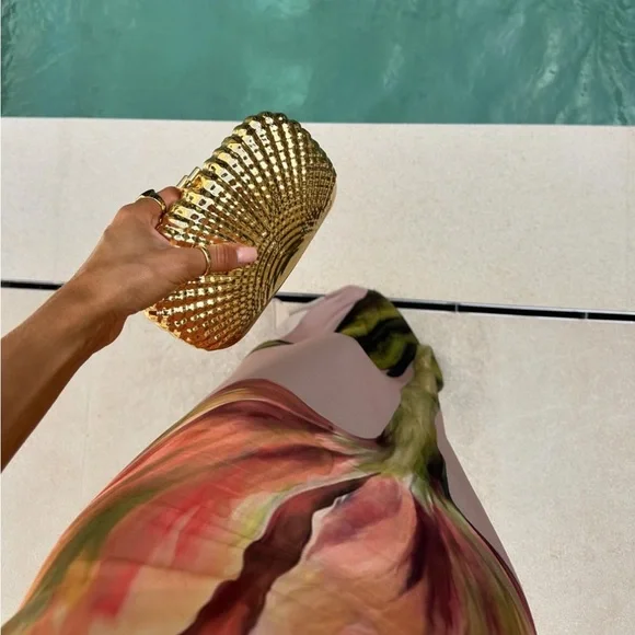 PrettyLittleThing viral dress - tulip flower maxi dress, strapless column dress - Picture 8 of 9